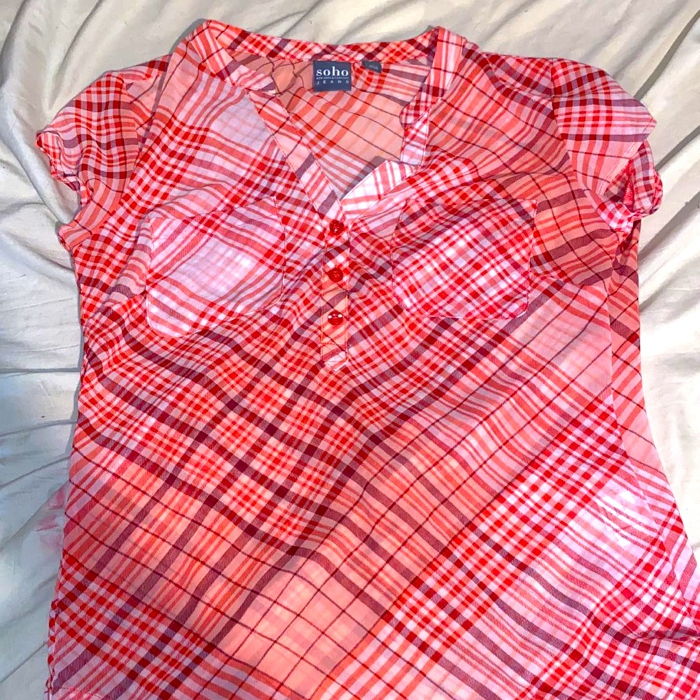 Plaid flannel t-shirt